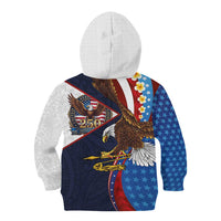 American Samoa and United States Semiquincentennial Kid Hoodie Bald Eagle with National Flag Style