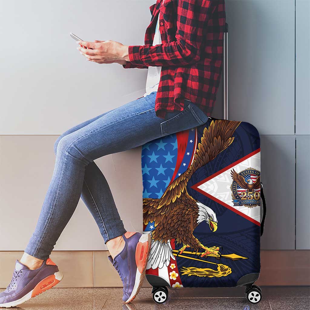 American Samoa and United States Semiquincentennial Luggage Cover Bald Eagle with National Flag Style