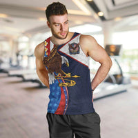 American Samoa and United States Semiquincentennial Men Tank Top Bald Eagle with National Flag Style