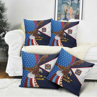 American Samoa and United States Semiquincentennial Pillow Cover Bald Eagle with National Flag Style