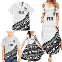 Custom Fijian Rugby Family Matching Summer Maxi Dress and Hawaiian Shirt Tapa Pattern and Palm Tree Tribal LT03 - Polynesian Pride