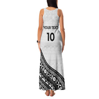 Custom Fijian Rugby Family Matching Tank Maxi Dress and Hawaiian Shirt Tapa Pattern and Palm Tree Tribal