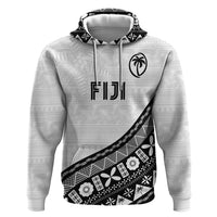 Custom Fijian Rugby Hoodie Tapa Pattern and Palm Tree Tribal