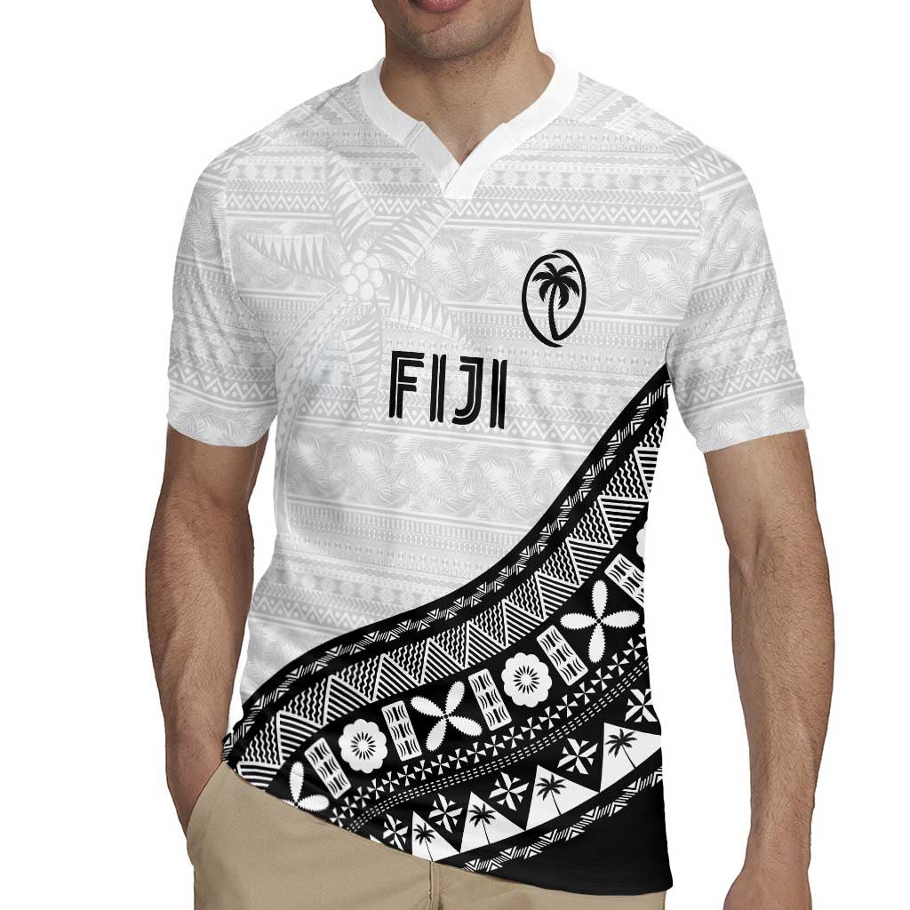 Custom Fijian Rugby Rugby Jersey Tapa Pattern and Palm Tree Tribal