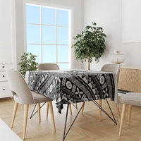 Custom Fijian Rugby Tablecloth Tapa Pattern and Palm Tree Tribal