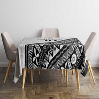 Custom Fijian Rugby Tablecloth Tapa Pattern and Palm Tree Tribal