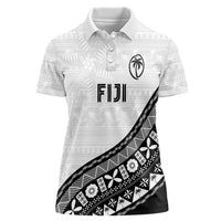 Custom Fijian Rugby Women Polo Shirt Tapa Pattern and Palm Tree Tribal