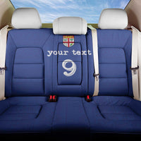 Custom Fijian Football Back Car Seat Cover Tapa Pattern and Shark Tribal