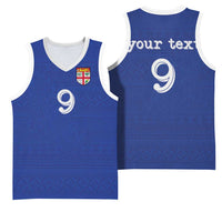 Custom Fijian Football Basketball Jersey Tapa Pattern and Shark Tribal