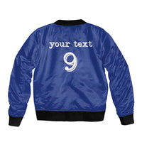 Custom Fijian Football Bomber Jacket Tapa Pattern and Shark Tribal