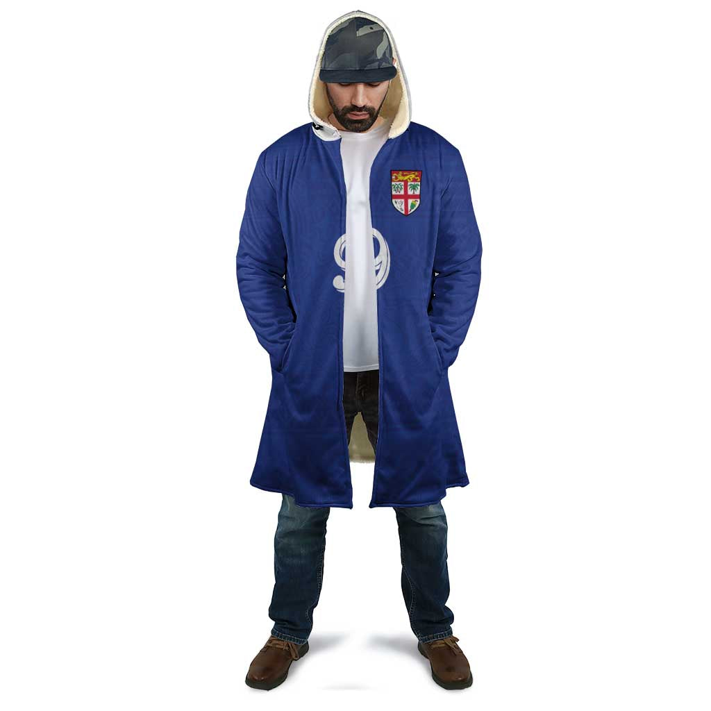 Custom Fijian Football Cloak Tapa Pattern and Shark Tribal
