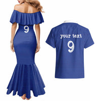 Custom Fijian Football Couples Matching Mermaid Dress and Hawaiian Shirt Tapa Pattern and Shark Tribal LT03 - Polynesian Pride