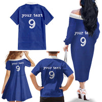 Custom Fijian Football Family Matching Off The Shoulder Long Sleeve Dress and Hawaiian Shirt Tapa Pattern and Shark Tribal LT03 - Polynesian Pride