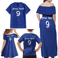 Custom Fijian Football Family Matching Off Shoulder Maxi Dress and Hawaiian Shirt Tapa Pattern and Shark Tribal LT03 - Polynesian Pride