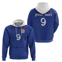 Custom Fijian Football Hoodie Tapa Pattern and Shark Tribal