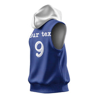 Custom Fijian Football Sleeveless Hoodie Tapa Pattern and Shark Tribal