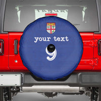Custom Fijian Football Spare Tire Cover Tapa Pattern and Shark Tribal