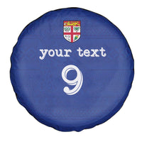 Custom Fijian Football Spare Tire Cover Tapa Pattern and Shark Tribal