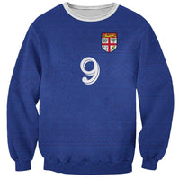 Custom Fijian Football Sweatshirt Tapa Pattern and Shark Tribal