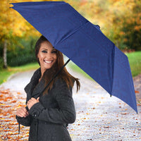 Custom Fijian Football Umbrella Tapa Pattern and Shark Tribal