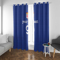 Custom Fijian Football Window Curtain Tapa Pattern and Shark Tribal