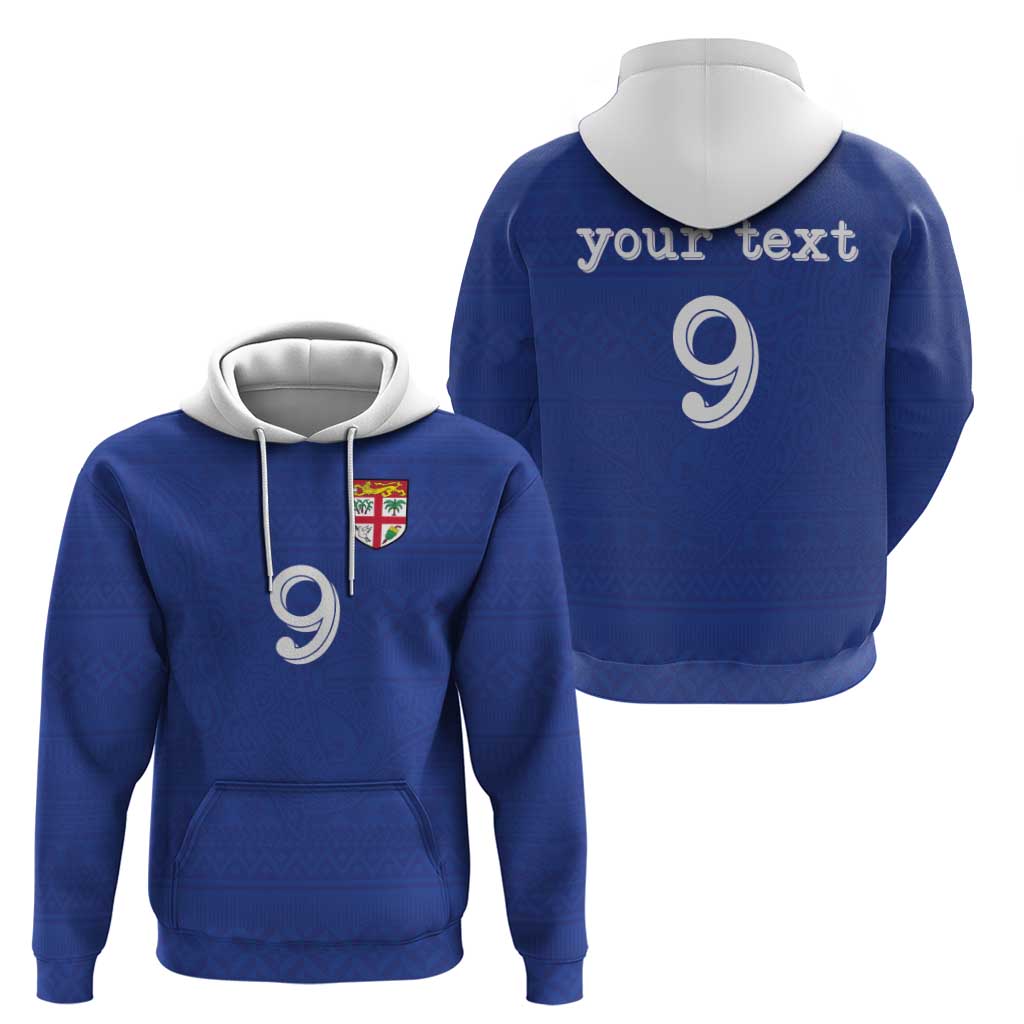 Custom Fijian Football Zip Hoodie Tapa Pattern and Shark Tribal