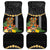 Hawaii Plumeria Lei Car Mats Tiki and Kakau Pattern Black Color