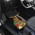 Hawaii Plumeria Lei Car Mats Tiki and Kakau Pattern Black Color