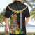 Hawaii Plumeria Lei Hawaiian Shirt Tiki and Kakau Pattern Black Color