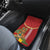 Hawaii Plumeria Lei Car Mats Tiki and Kakau Pattern Red Color