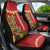 Hawaii Plumeria Lei Car Seat Cover Tiki and Kakau Pattern Red Color