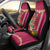 Hawaii Plumeria Lei Car Seat Cover Tiki and Kakau Pattern Pink Color