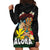 Aloha Hawaii Hoodie Dress Kanaka Maoli with Polynesian Spiral Plumeria