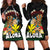 Aloha Hawaii Hoodie Dress Kanaka Maoli with Polynesian Spiral Plumeria