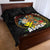 Aloha Hawaii Quilt Bed Set Kanaka Maoli with Polynesian Spiral Plumeria