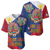 Philippines MassKara Baseball Jersey Filipino Carnival Mask and Polynesian Pattern