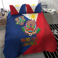 Philippines MassKara Bedding Set Filipino Carnival Mask and Polynesian Pattern
