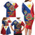 Philippines MassKara Family Matching Long Sleeve Bodycon Dress and Hawaiian Shirt Filipino Carnival Mask and Polynesian Pattern