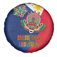 Philippines MassKara Spare Tire Cover Filipino Carnival Mask and Polynesian Pattern