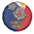 Philippines MassKara Spare Tire Cover Filipino Carnival Mask and Polynesian Pattern