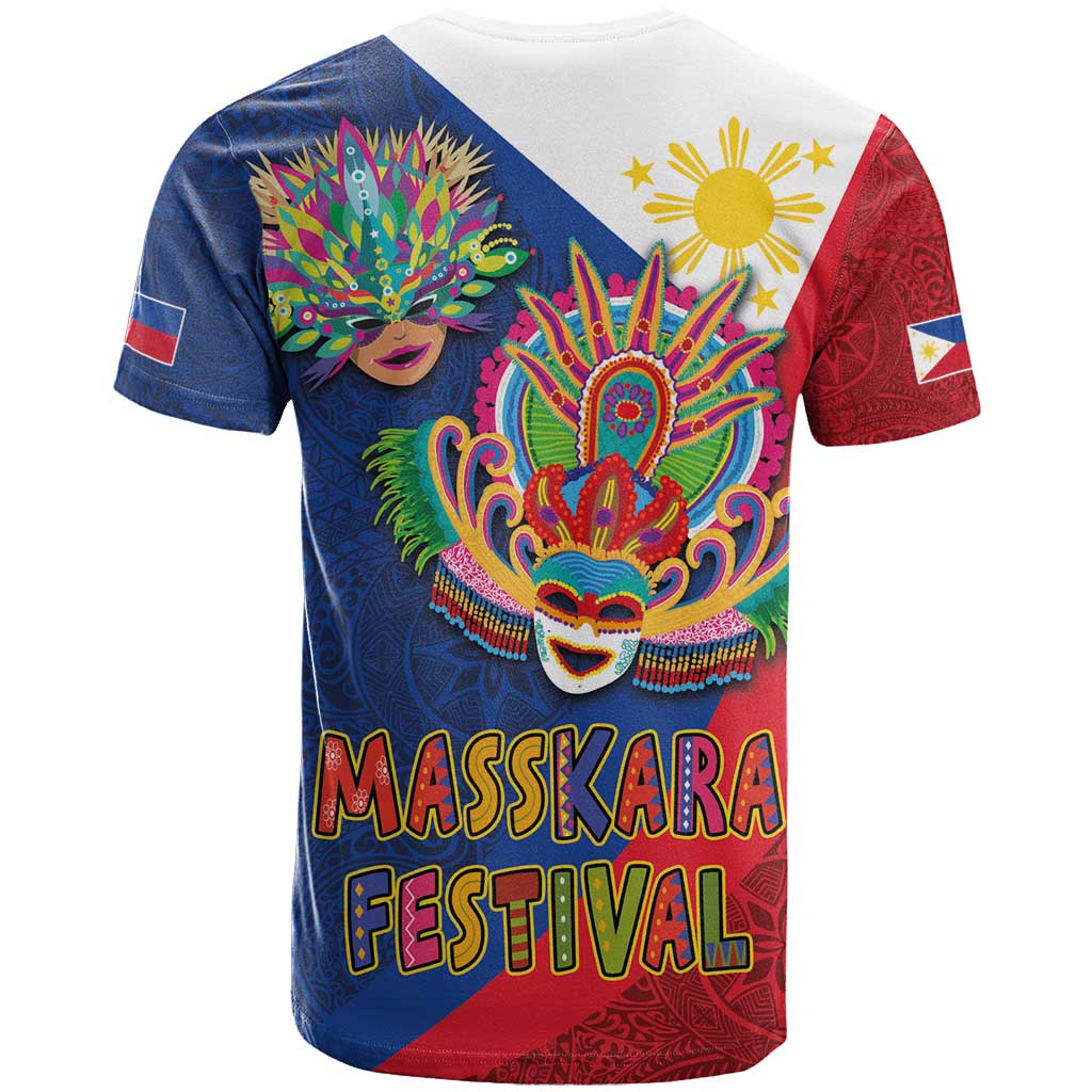 Philippines MassKara T Shirt Filipino Carnival Mask and Polynesian Pattern