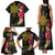 Hawaii and Philippines Together Family Matching Tank Maxi Dress and Hawaiian Shirt Hibiscus Flower and Sun Badge Polynesian Pattern Coloful