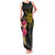 Hawaii and Philippines Together Family Matching Tank Maxi Dress and Hawaiian Shirt Hibiscus Flower and Sun Badge Polynesian Pattern Coloful