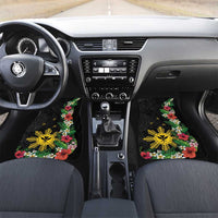 Tropical Hawaii and Philippines Car Mats Kanaka Maoli and Sun Badge Batok Tattoo Colorful