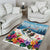 New Zealand Merry Christmas Area Rug Kiwi Birds Snow Boarding-Vibrant Tropical Flower - Polynesian Pride