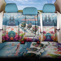 New Zealand Merry Christmas Back Car Seat Cover Kiwi Birds Snow Boarding-Vibrant Tropical Flower - Polynesian Pride