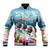 New Zealand Merry Christmas Baseball Jacket Kiwi Birds Snow Boarding-Vibrant Tropical Flower - Polynesian Pride