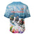 New Zealand Merry Christmas Baseball Jersey Kiwi Birds Snow Boarding-Vibrant Tropical Flower - Polynesian Pride