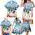 New Zealand Merry Christmas Family Matching Mermaid Dress and Hawaiian Shirt Kiwi Birds Snow Boarding-Vibrant Tropical Flower - Polynesian Pride