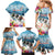 New Zealand Merry Christmas Family Matching Mermaid Dress and Hawaiian Shirt Kiwi Birds Snow Boarding-Vibrant Tropical Flower - Polynesian Pride